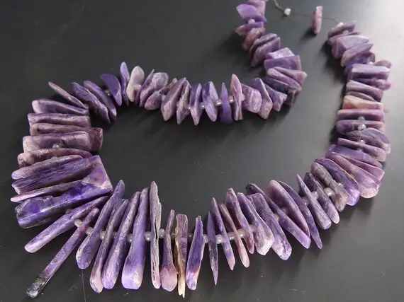 Charoite Matte Polished Natural Rough Sticks,nugget,slice,raw Stone,12inches 20x10to8x7mm Approx