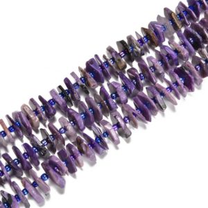Shop Charoite Bead Shapes! Natural Charoite Slice Discs Beads Size 10-15mm 12-16mm 15-18mm 15.5'' Strand | Natural genuine other-shape Charoite beads for beading and jewelry making.  #jewelry #beads #beadedjewelry #diyjewelry #jewelrymaking #beadstore #beading #affiliate #ad