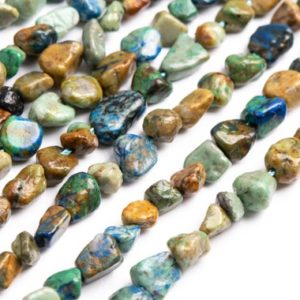 Shop Chrysocolla Chip & Nugget Beads! Chrysocolla Gemstone Beads 4-8×3-5MM Multicolor Pebble Chips A Quality Loose Beads (118787) | Natural genuine chip Chrysocolla beads for beading and jewelry making.  #jewelry #beads #beadedjewelry #diyjewelry #jewelrymaking #beadstore #beading #affiliate #ad