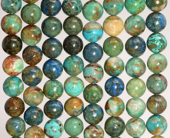 6mm Genuine Shattuckite Chrysocolla Gemstone Grade Aa Round Beads 15.5 Inch Full Strand (80007160-a245)