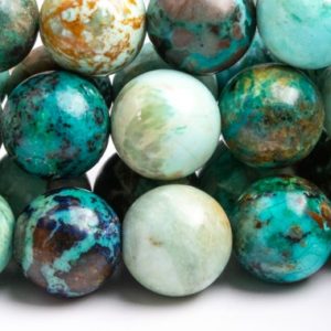 Shop Chrysocolla Round Beads! Genuine Natural Chrysocolla Gemstone Beads 12MM Multicolor Round A Quality Loose Beads (119109) | Natural genuine round Chrysocolla beads for beading and jewelry making.  #jewelry #beads #beadedjewelry #diyjewelry #jewelrymaking #beadstore #beading #affiliate #ad