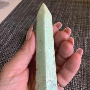 Shop Chrysoprase Points & Wands! chrysoprase Crystal point From Indonesia | Natural genuine stones & crystals in various shapes & sizes. Buy raw cut, tumbled, or polished gemstones for making jewelry or crystal healing energy vibration raising reiki stones. #crystals #gemstones #crystalhealing #crystalsandgemstones #energyhealing #affiliate #ad
