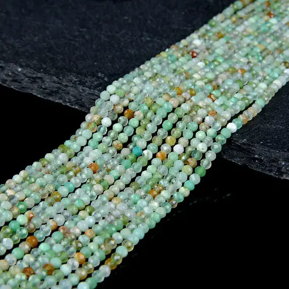2mm Chrysoprase Gemstone Natural Grade Aaa Micro Faceted Round Beads 15.5 Inch Full Strand (80008864-p13)