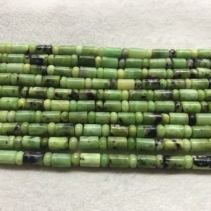 Shop Chrysoprase Bead Shapes! Genuine Green Chrysoprase 6x9mm Column Gemstone Loose Tube Beads 15 inch Jewelry Supply Bracelet Necklace Material Support Wholesale | Natural genuine other-shape Chrysoprase beads for beading and jewelry making.  #jewelry #beads #beadedjewelry #diyjewelry #jewelrymaking #beadstore #beading #affiliate #ad