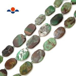 Natural Chrysoprase Graduated Smooth Flat Oval Beads 15×20-20x30mm 15.5" Strand | Natural genuine other-shape Gemstone beads for beading and jewelry making.  #jewelry #beads #beadedjewelry #diyjewelry #jewelrymaking #beadstore #beading #affiliate #ad
