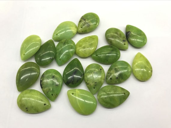 Natural Green Chrysoprase 16x24mm Waterdrop Genuine Gemstone Teardrop Pendant Bead ---1 Piece