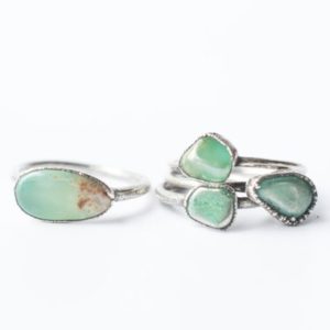 Shop Chrysoprase Jewelry! Tumbled chrysoprase ring | Chrysoprase crystal ring | Green chrysoprase ring | Raw crystal jewelry | Raw crystal statement ring | Natural genuine Chrysoprase jewelry. Buy crystal jewelry, handmade handcrafted artisan jewelry for women.  Unique handmade gift ideas. #jewelry #beadedjewelry #beadedjewelry #gift #shopping #handmadejewelry #fashion #style #product #jewelry #affiliate #ad