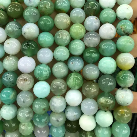 Aa Chrysoprase Stone Beads, Natural Gemstone Beads, Round Beads 6mm 8mm 10mm 11mm 12mm 15''