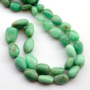 Shop Chrysoprase Chip & Nugget Beads! Chrysoprase Smooth Oval Shaped Tumble Briolette Beads, 11mm to 19mm Natural Chrysoprase Tumbles, Sold As 16 Inch Strand, GDS2119 | Natural genuine chip Chrysoprase beads for beading and jewelry making.  #jewelry #beads #beadedjewelry #diyjewelry #jewelrymaking #beadstore #beading #affiliate #ad