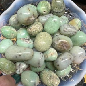 Shop Tumbled Chrysoprase Crystals & Pocket Stones! Chrysoprase Tumble | Crystal Tumble | Natural genuine stones & crystals in various shapes & sizes. Buy raw cut, tumbled, or polished gemstones for making jewelry or crystal healing energy vibration raising reiki stones. #crystals #gemstones #crystalhealing #crystalsandgemstones #energyhealing #affiliate #ad
