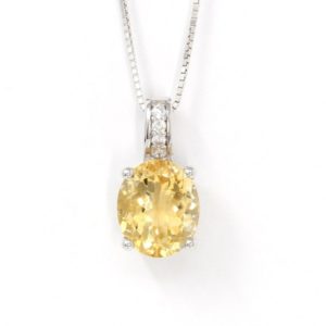 Shop Citrine Necklaces! Sterling Silver Natural Cushion Cut Citrine Necklace With CZ | Natural genuine Citrine necklaces. Buy crystal jewelry, handmade handcrafted artisan jewelry for women.  Unique handmade gift ideas. #jewelry #beadednecklaces #beadedjewelry #gift #shopping #handmadejewelry #fashion #style #product #necklaces #affiliate #ad
