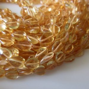 Shop Citrine Bead Shapes! Natural Citrine Straight Drilled Pear Shape Briolette Beads, 8mm Citrine Pear Beads, 13.5 Inch Sold As 1 Strand & 5 Strands, SKU-2696 | Natural genuine other-shape Citrine beads for beading and jewelry making.  #jewelry #beads #beadedjewelry #diyjewelry #jewelrymaking #beadstore #beading #affiliate #ad
