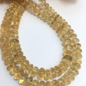 88 cts Natural Citrine Smooth Rondelle 6mm to 8mm 8 Inches Loose Beads Strand/Citrine Beads/Smooth beads/Yellow Beads | Natural genuine beads Array beads for beading and jewelry making.  #jewelry #beads #beadedjewelry #diyjewelry #jewelrymaking #beadstore #beading #affiliate #ad