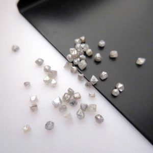 Shop Diamond Chip & Nugget Beads! 1 Carat Tiny 1mm To 2mm Raw Rough Natural Grey Diamond Crystal Octahedron, Grey Diamond Loose Octahedron Crystals, DDS458/2 | Natural genuine chip Diamond beads for beading and jewelry making.  #jewelry #beads #beadedjewelry #diyjewelry #jewelrymaking #beadstore #beading #affiliate #ad