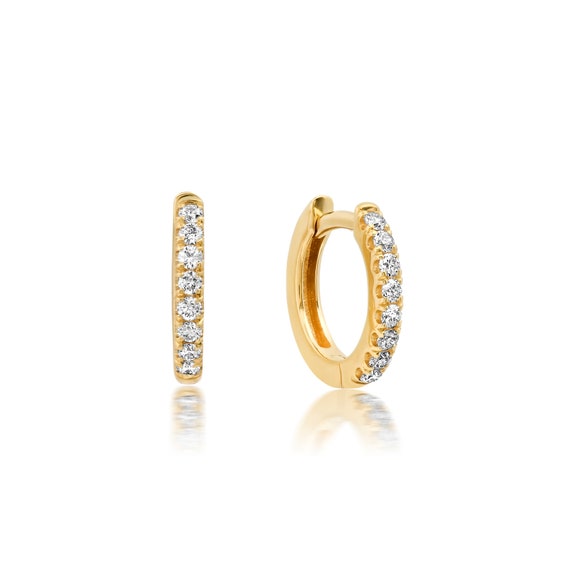 Diamond Huggies/diamond Earring (11 Mm) 0.16 Ct
