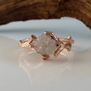 Rough Diamond Twig and Branch in Solid Gold, Engagement, Solitaire Only, Hand Sculpted by DV Jewelry Designs | Natural genuine stones & crystals in various shapes & sizes. Buy raw cut, tumbled, or polished gemstones for making jewelry or crystal healing energy vibration raising reiki stones. #crystals #gemstones #crystalhealing #crystalsandgemstones #energyhealing #affiliate #ad