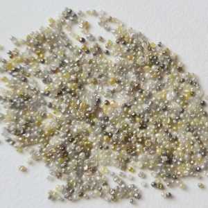 Shop Diamond Round Beads! 0.8-1mm White/Grey/Yellow/Brown Tiny Undrilled Round Diamond Beads, Natural Rough Raw Uncut Diamond For Jewelry, Loose (1Cts to 5Cts)-PPKJ68 | Natural genuine round Diamond beads for beading and jewelry making.  #jewelry #beads #beadedjewelry #diyjewelry #jewelrymaking #beadstore #beading #affiliate #ad