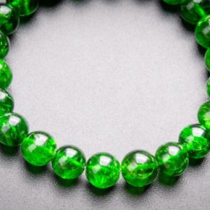 Shop Diopside Bracelets! Genuine Natural Chrome Diopside Gemstone Beads 8MM Transparent Intense Forest Green Round AAAAA Quality Bracelet (118814h-4088) | Natural genuine Diopside bracelets. Buy crystal jewelry, handmade handcrafted artisan jewelry for women.  Unique handmade gift ideas. #jewelry #beadedbracelets #beadedjewelry #gift #shopping #handmadejewelry #fashion #style #product #bracelets #affiliate #ad