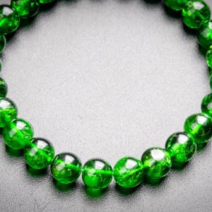 Shop Diopside Bracelets! Genuine Natural Chrome Diopside Gemstone Beads 7MM Transparent Intense Forest Green Round AAAAA Quality Bracelet (118806h-4088) | Natural genuine Diopside bracelets. Buy crystal jewelry, handmade handcrafted artisan jewelry for women.  Unique handmade gift ideas. #jewelry #beadedbracelets #beadedjewelry #gift #shopping #handmadejewelry #fashion #style #product #bracelets #affiliate #ad
