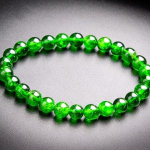 Shop Diopside Bracelets! Genuine Natural Chrome Diopside Beads 7mm Transparent Intense Forest Green Siberian Emerald Round Aaaaa Quality Bracelet (118795h-4070) | Natural genuine Diopside bracelets. Buy crystal jewelry, handmade handcrafted artisan jewelry for women.  Unique handmade gift ideas. #jewelry #beadedbracelets #beadedjewelry #gift #shopping #handmadejewelry #fashion #style #product #bracelets #affiliate #ad