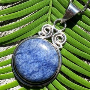 Shop Dumortierite Necklaces! Dumortierite, 925 Silver, Healing Stone Necklace with Positive Energy! | Natural genuine Dumortierite necklaces. Buy crystal jewelry, handmade handcrafted artisan jewelry for women.  Unique handmade gift ideas. #jewelry #beadednecklaces #beadedjewelry #gift #shopping #handmadejewelry #fashion #style #product #necklaces #affiliate #ad