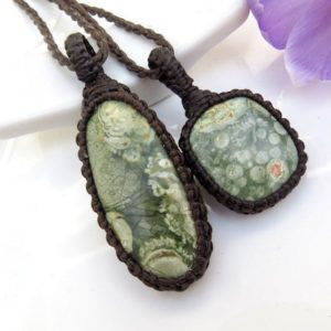 Earth Protector / Rainforest Jasper Necklace set / Rhyolite necklace / Jasper jewelry/ Earth Day necklace / Hippy style / Hippy necklace | Natural genuine Rainforest Jasper necklaces. Buy crystal jewelry, handmade handcrafted artisan jewelry for women.  Unique handmade gift ideas. #jewelry #beadednecklaces #beadedjewelry #gift #shopping #handmadejewelry #fashion #style #product #necklaces #affiliate #ad