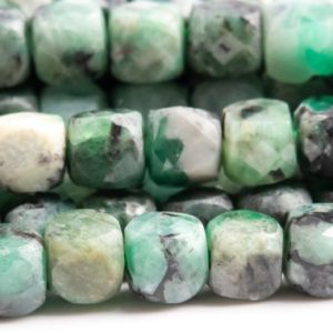 Shop Emerald Faceted Beads! 83 / 41 Pcs – 4x4MM Emerald Beads Colombia Grade AA Genuine Natural Faceted Cube Gemstone Loose Beads (117846) | Natural genuine faceted Emerald beads for beading and jewelry making.  #jewelry #beads #beadedjewelry #diyjewelry #jewelrymaking #beadstore #beading #affiliate #ad