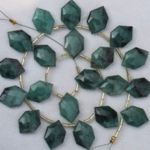 Shop Emerald Faceted Beads! Nice, 20 piece faceted fancy EMERALD Hexagon beads 11 x 17 mm approx, natural emerald, Afghani emerald, hexagon, law price emerald, emerald | Natural genuine faceted Emerald beads for beading and jewelry making.  #jewelry #beads #beadedjewelry #diyjewelry #jewelrymaking #beadstore #beading #affiliate #ad