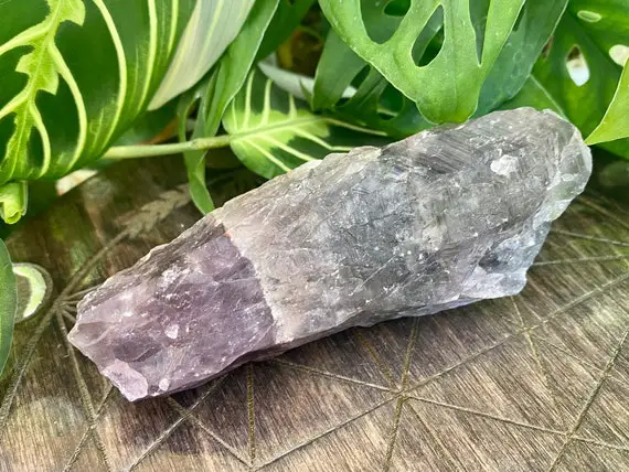 Emerald Auralite Crystal Wand Extra Large | Rare Canadian Hand Carved Point | Gemstone Stone Specimen
