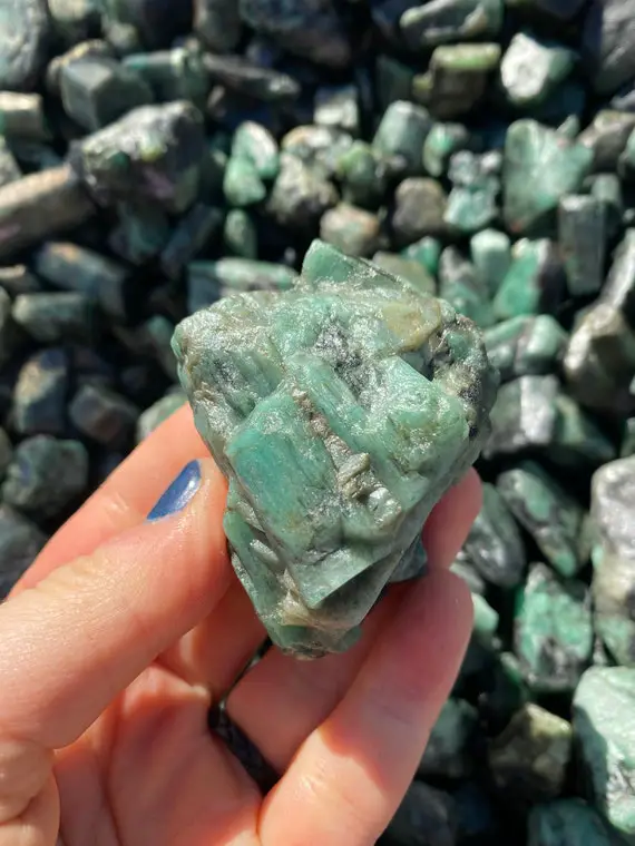 Raw Emerald Stone (1g To 160g) Grade A Natural Emerald Crystal - Genuine Emerald Stone - Healing Crystals And Stones - Raw Emerald Crystal