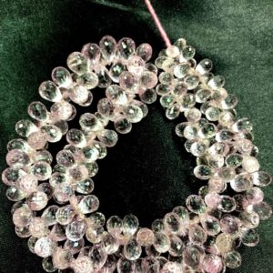 Extremely Beautiful~~Pink Morganite Color Teardrop Beads Morganite Faceted Teardrop Briolettes Morganite Gemstone Beads For Jewelry Making | Natural genuine other-shape Morganite beads for beading and jewelry making.  #jewelry #beads #beadedjewelry #diyjewelry #jewelrymaking #beadstore #beading #affiliate #ad