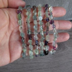 Fluorite Stretchy String Oval Bracelet G26 | Natural genuine Fluorite bracelets. Buy crystal jewelry, handmade handcrafted artisan jewelry for women.  Unique handmade gift ideas. #jewelry #beadedbracelets #beadedjewelry #gift #shopping #handmadejewelry #fashion #style #product #bracelets #affiliate #ad