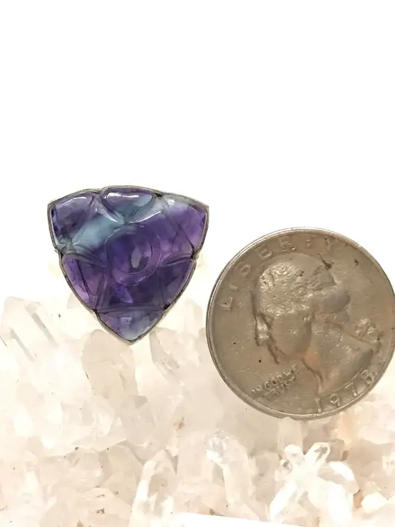 Abstract Fluorite Ring Size 10 1/2