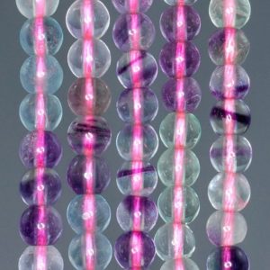 Shop Fluorite Round Beads! 5mm Fluorite Gemstone Rainbow Grade A Round Beads 15.5 inch Full Strand (90187788-684) | Natural genuine round Fluorite beads for beading and jewelry making.  #jewelry #beads #beadedjewelry #diyjewelry #jewelrymaking #beadstore #beading #affiliate #ad