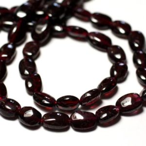 Shop Garnet Bead Shapes! 10pc – Perles de Pierre – Grenat Olives Ovales 7-9mm – 8741140011762 | Natural genuine other-shape Garnet beads for beading and jewelry making.  #jewelry #beads #beadedjewelry #diyjewelry #jewelrymaking #beadstore #beading #affiliate #ad