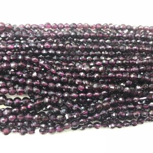 Faceted Purple Garnet 4mm Flat Round Cut Grade A Natural Coin Beads 15 inch Jewelry Bracelet Necklace Material Supply | Natural genuine other-shape Gemstone beads for beading and jewelry making.  #jewelry #beads #beadedjewelry #diyjewelry #jewelrymaking #beadstore #beading #affiliate #ad