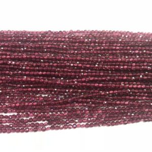 Faceted Red Garnet 2.5mm Flat Round Cut Grade A Natural Coin Beads 15 inch Jewelry Bracelet Necklace Material Supply | Natural genuine other-shape Gemstone beads for beading and jewelry making.  #jewelry #beads #beadedjewelry #diyjewelry #jewelrymaking #beadstore #beading #affiliate #ad