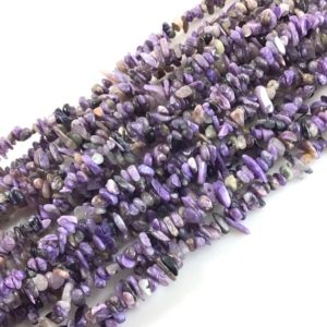 Shop Charoite Chip & Nugget Beads! Gemstone Natural Purple Charoite Chip Beads Assorted Stones 32" Full Strand Irregular Nugget Freeform Small Gemstone Crystal Chips Necklace | Natural genuine chip Charoite beads for beading and jewelry making.  #jewelry #beads #beadedjewelry #diyjewelry #jewelrymaking #beadstore #beading #affiliate #ad