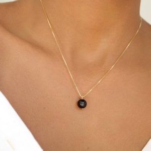 8 mm Rainbow Obsidian Necklace, Black Obsidian Necklace, Minimalist 18k Gold Filled Necklace, Dainty Gemstone Necklace, Bridesmaids Gift, | Natural genuine Rainbow Obsidian necklaces. Buy crystal jewelry, handmade handcrafted artisan jewelry for women.  Unique handmade gift ideas. #jewelry #beadednecklaces #beadedjewelry #gift #shopping #handmadejewelry #fashion #style #product #necklaces #affiliate #ad