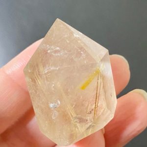 Shop Rutilated Quartz Points & Wands! Golden Rutilated Quartz point tower – Rutile Quartz | Natural genuine stones & crystals in various shapes & sizes. Buy raw cut, tumbled, or polished gemstones for making jewelry or crystal healing energy vibration raising reiki stones. #crystals #gemstones #crystalhealing #crystalsandgemstones #energyhealing #affiliate #ad