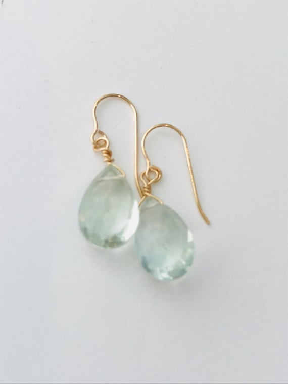 Green Amathyst  Earrings Gemstone Earrings  Earrings  Birthstone Boho Earrings Minimalist Earrings