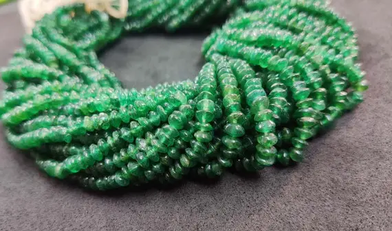 Green Aventurine Smooth Rondelle Beads | Green Aventurine Rondelle Beads | Natural Aventurine Stone Spacer