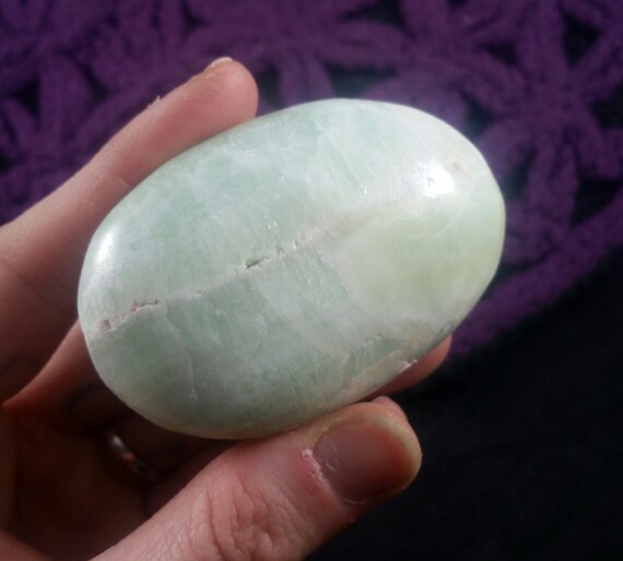 Pistachio Green Calcite Palmstone Crystals Magick Stones New Find Starseed Polished Afghanistan Caribbean Calcite