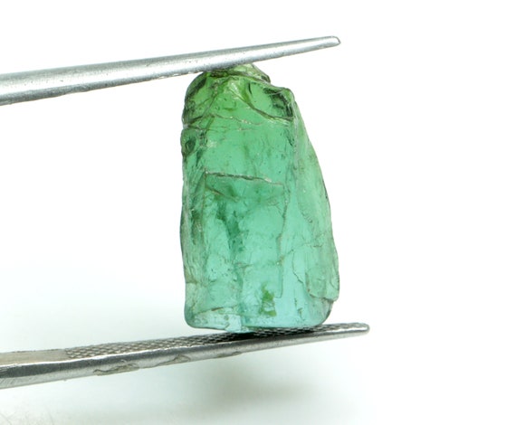 Top Quality Green Tourmaline Rough Gemstone Pendant Size Tourmaline Raw Crystal Gems For Jewelry Supply 17x9x5 Mm 8.80 Carat