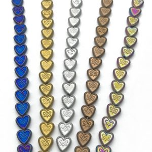 8mm Hematite Heart Beads, Matte Hematite Beads | Natural genuine other-shape Gemstone beads for beading and jewelry making.  #jewelry #beads #beadedjewelry #diyjewelry #jewelrymaking #beadstore #beading #affiliate #ad