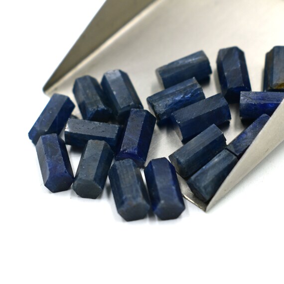 High Quality Fancy Sapphire Gemstone Cylinder, 5x10 Mm Hand Faceted Loose Pillar Stone For Earrings, Perfect For Jewelry Making