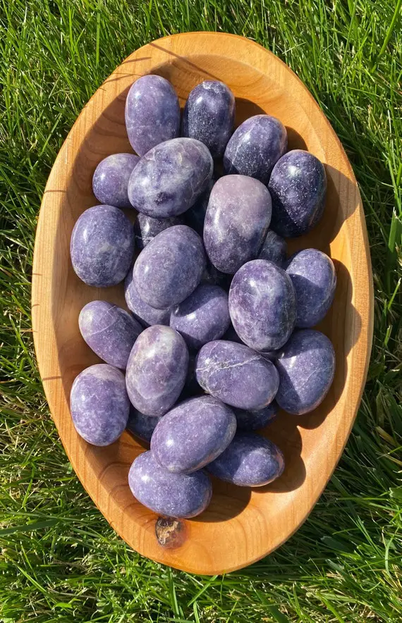 High Quality Lepidolite Tumbled Stones - 1 Piece - 3 Piece - 5 Piece - Bulk - Large Size - Healing - Crystal - Gemstone - Reiki - Purple