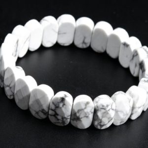 Shop Howlite Bracelets! 23 Pcs – 14×5-6MM Howlite Bracelet Grade AAA Genuine Natural Faceted Oval Gemstone Beads (117939h-3986) | Natural genuine Howlite bracelets. Buy crystal jewelry, handmade handcrafted artisan jewelry for women.  Unique handmade gift ideas. #jewelry #beadedbracelets #beadedjewelry #gift #shopping #handmadejewelry #fashion #style #product #bracelets #affiliate #ad