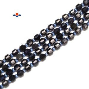Shop Iolite Faceted Beads! Natural Iolite Prism Cut Double Point Faceted Round Beads 6mm 15.5'' Strand | Natural genuine faceted Iolite beads for beading and jewelry making.  #jewelry #beads #beadedjewelry #diyjewelry #jewelrymaking #beadstore #beading #affiliate #ad