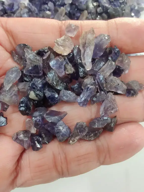 10 Pieces, Iolite Rough, African Iolite, Crystal Raw, Beautiful Iolite Stones, Iolite ,iolite Raw Minerals Natural Iolite,4-6mm
